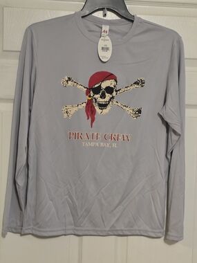 Pirate Crew Tampa Bay Gray Long-Sleeve Men's Shirt